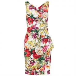 Gina Bacconi Sales 3 Gina Bacconi Karesa Scuba Crepe Floral Wrap Dress