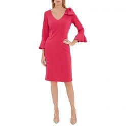 Gina Bacconi Caliana Crepe And Satin Bow Dress 7 Gina Bacconi Caliana Crepe And Satin Bow Dress -Gina Bacconi Sales ak750501 xxl a2