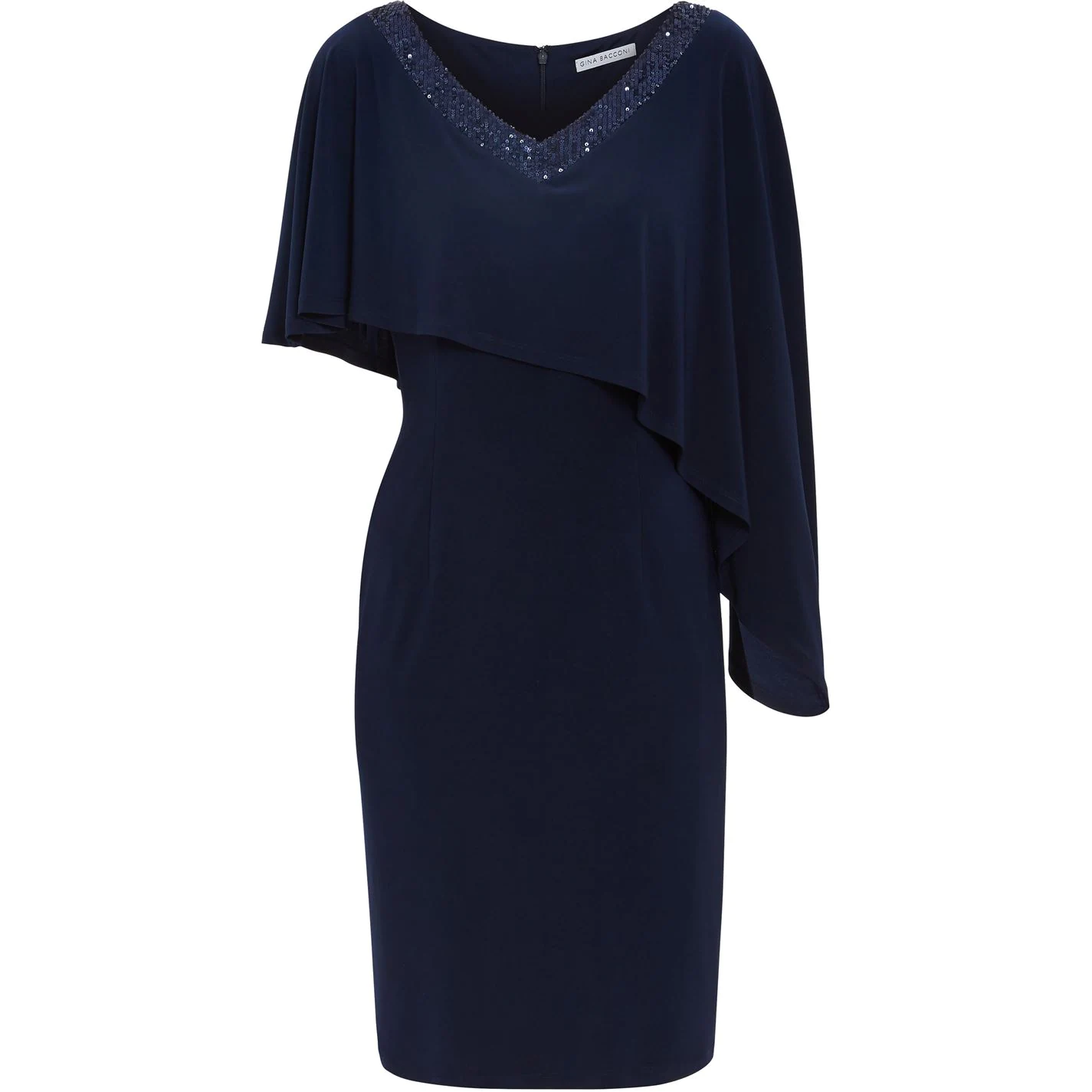 Gina Bacconi Devon Jersey Dress With Sequin Trim 1 Gina Bacconi Devon Jersey Dress With Sequin Trim