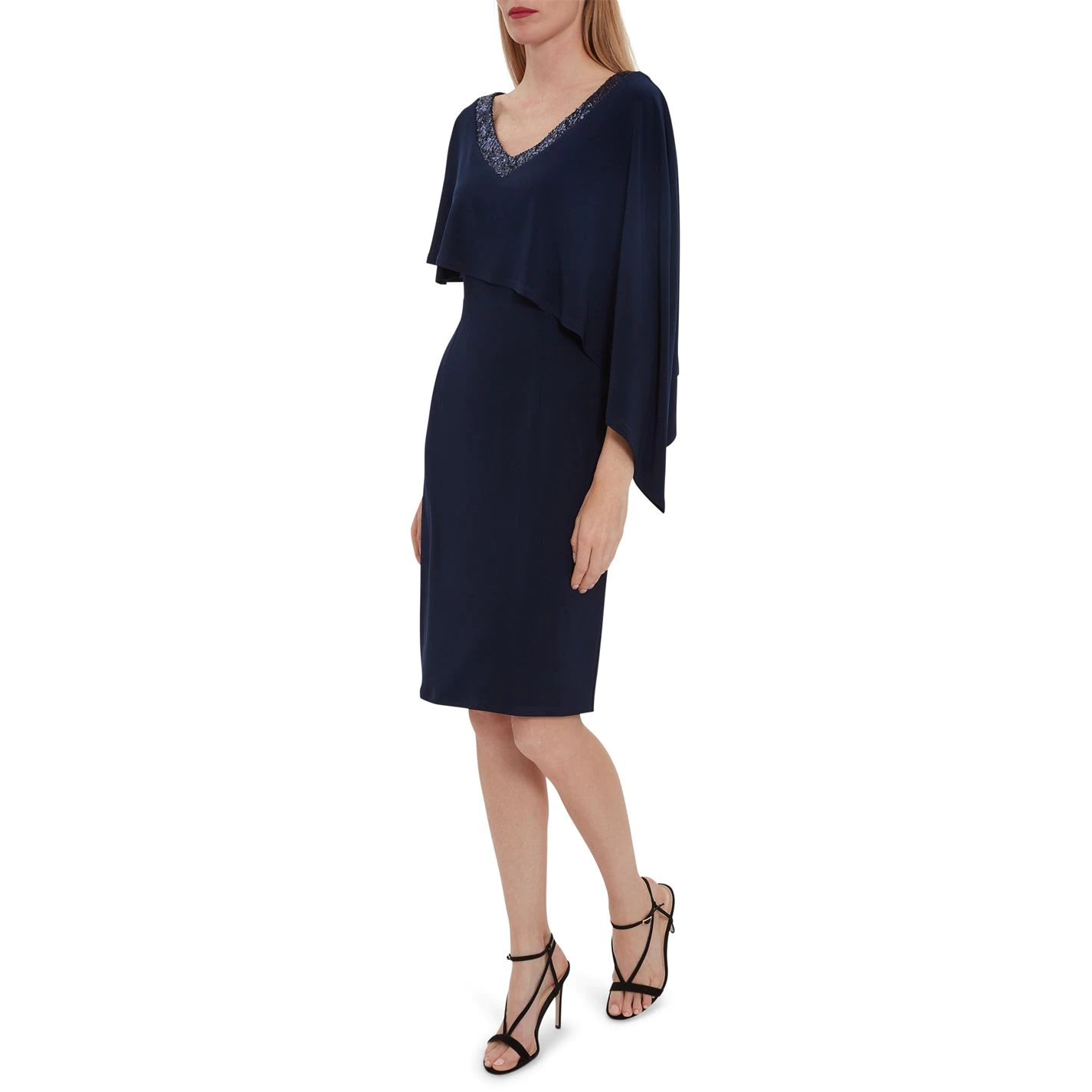 Gina Bacconi Devon Jersey Dress With Sequin Trim 4 Gina Bacconi Devon Jersey Dress With Sequin Trim - Image 4