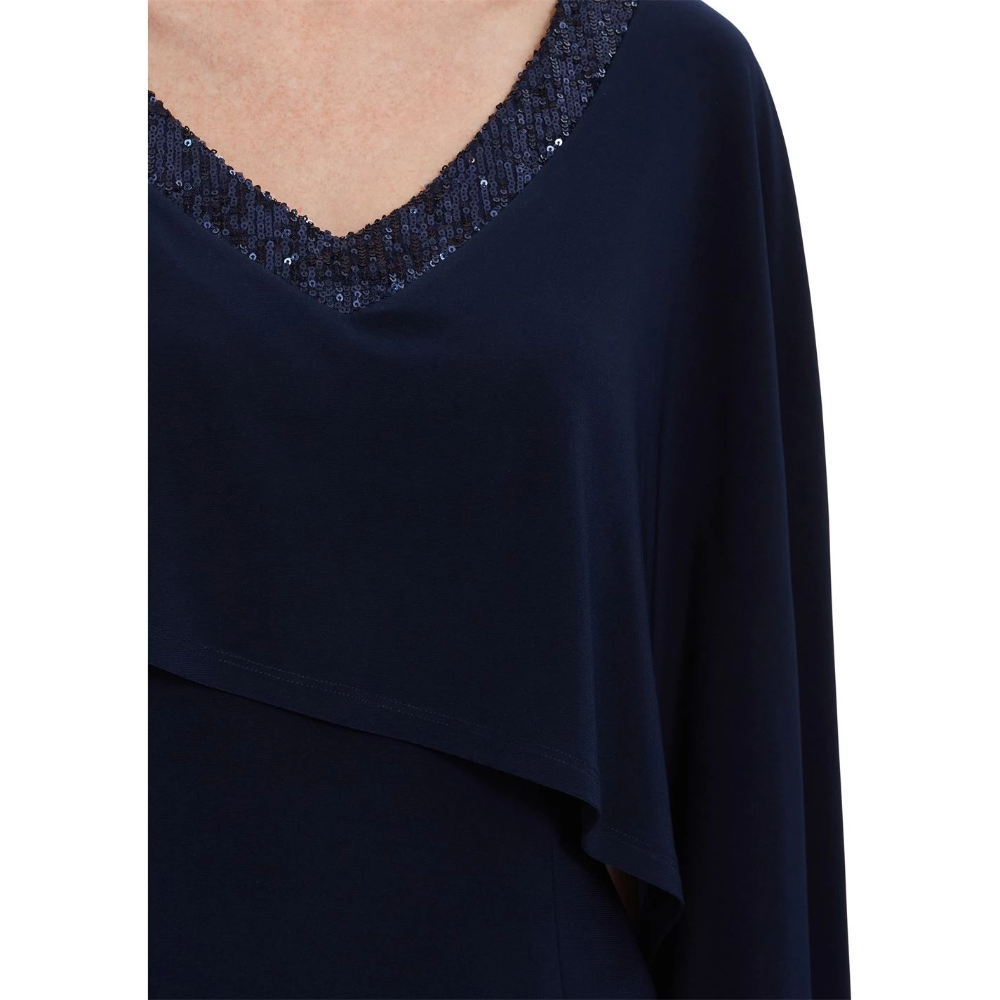 Gina Bacconi Devon Jersey Dress With Sequin Trim 5 Gina Bacconi Devon Jersey Dress With Sequin Trim - Image 5