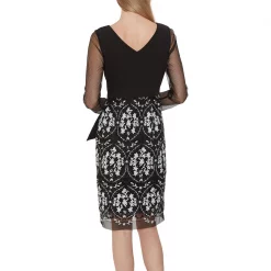 Gina Bacconi Cristela Crepe And Embroidered Dress 7 Gina Bacconi Cristela Crepe And Embroidered Dress -Gina Bacconi Sales ak754400 xxl a2