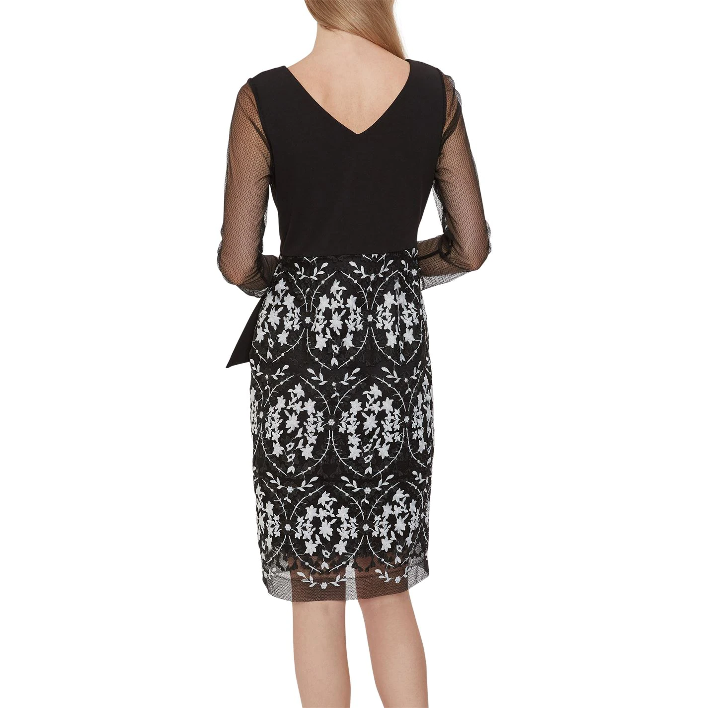Gina Bacconi Cristela Crepe And Embroidered Dress 3 Gina Bacconi Cristela Crepe And Embroidered Dress - Image 3