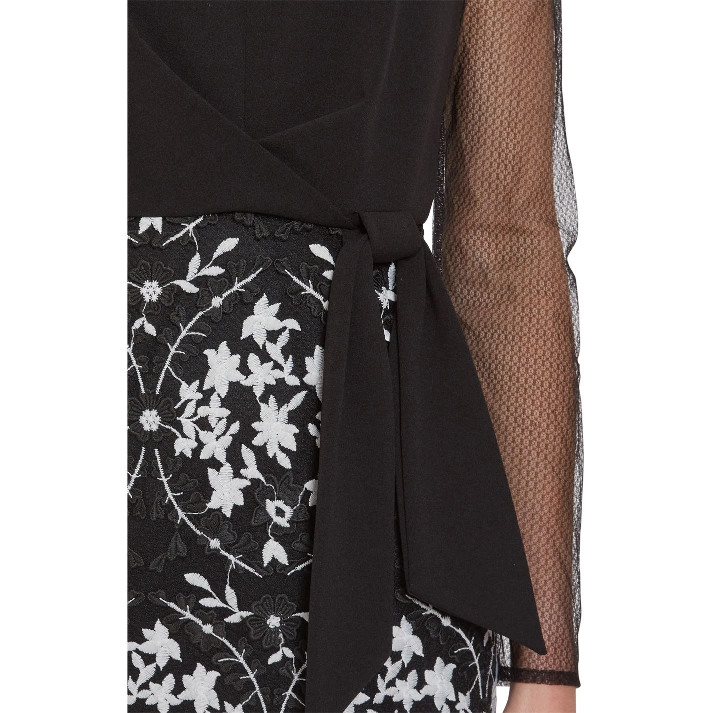 Gina Bacconi Cristela Crepe And Embroidered Dress 5 Gina Bacconi Cristela Crepe And Embroidered Dress - Image 5