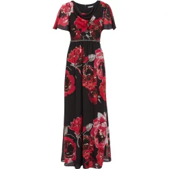 Gina Bacconi Mallie Cowl Neck Floral Maxi Dress