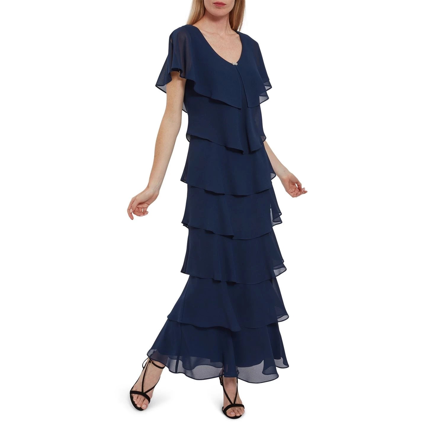Gina Bacconi Areka Tiered Maxi Dress 4 Gina Bacconi Areka Tiered Maxi Dress - Image 4