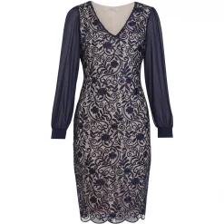 Gina Bacconi Mozelle Embroidered Lace Dress