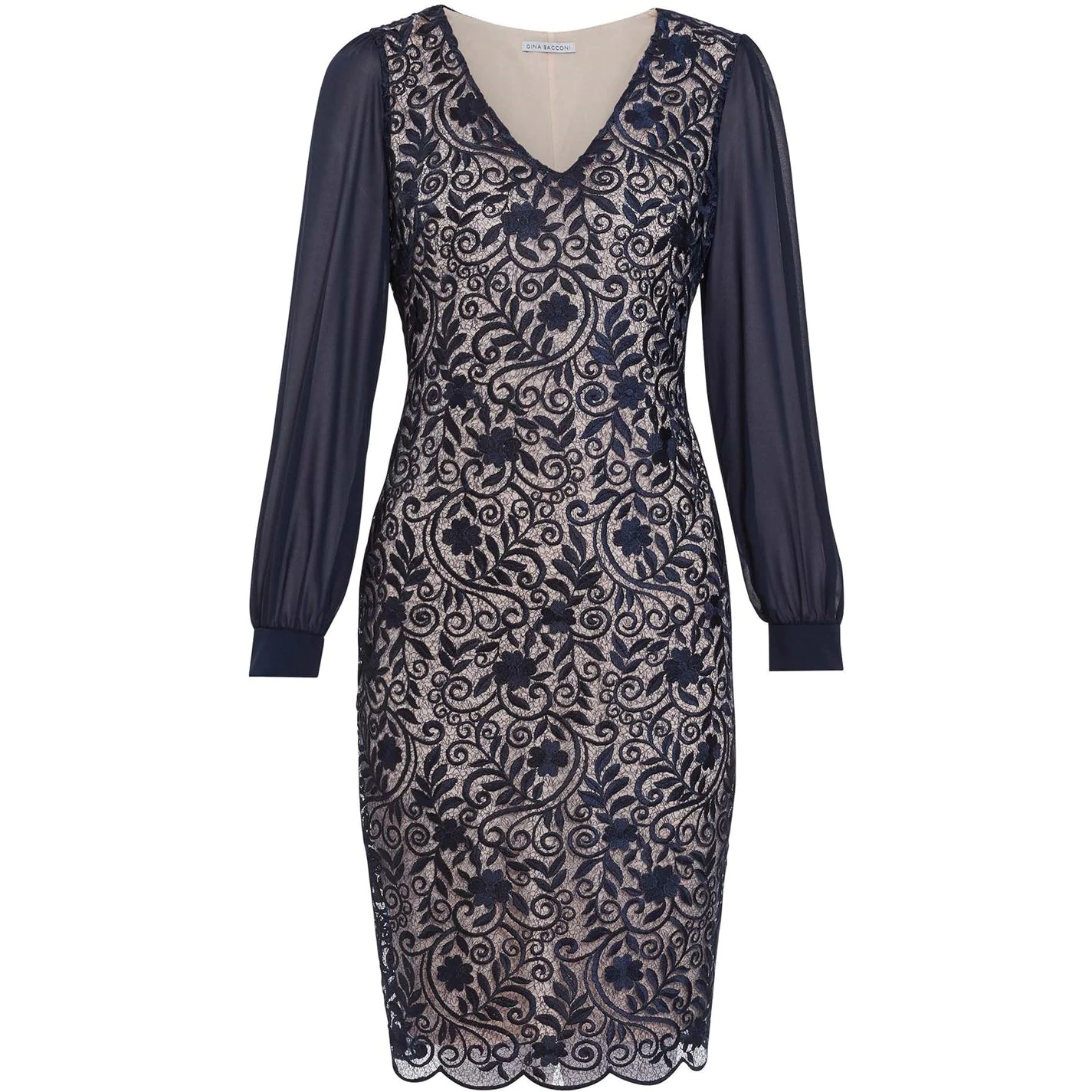 Gina Bacconi Mozelle Embroidered Lace Dress 4 Gina Bacconi Mozelle Embroidered Lace Dress - Image 4