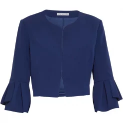 Gina Bacconi Gigi Moss Crepe Bolero
