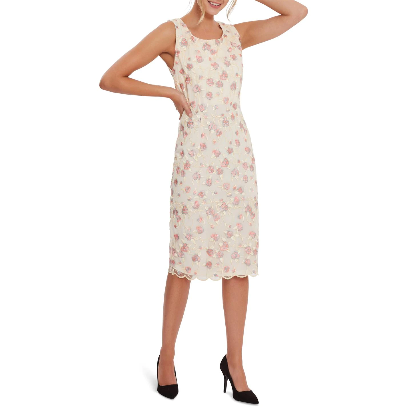 Gina Bacconi Hanneli Embroidered Shift Dress 5 Gina Bacconi Hanneli Embroidered Shift Dress - Image 5