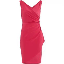 Gina Bacconi Loni Soft Stretch Crepe And Satin Dress