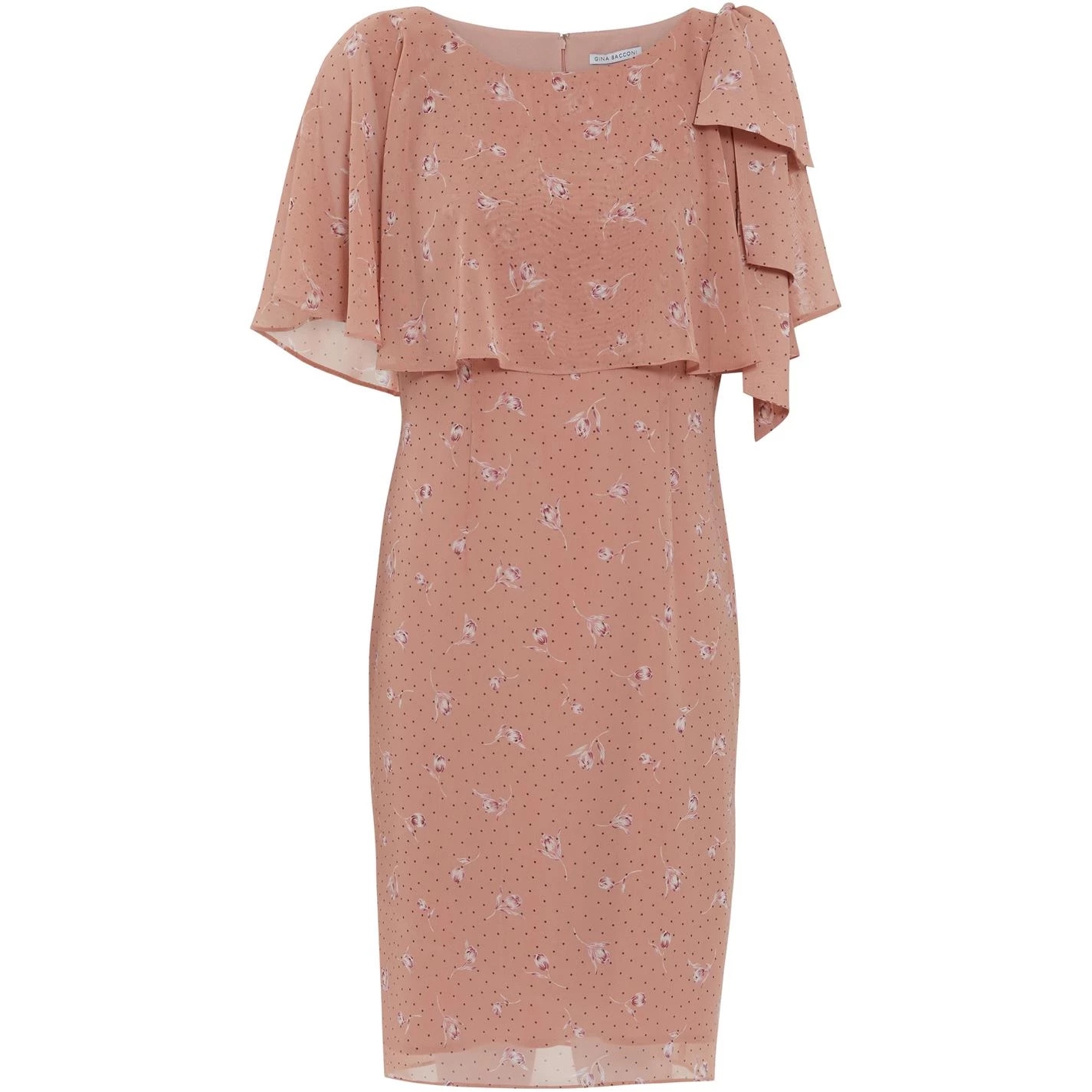 Gina Bacconi Claren Floral Spot Chiffon Dress 1 Gina Bacconi Claren Floral Spot Chiffon Dress