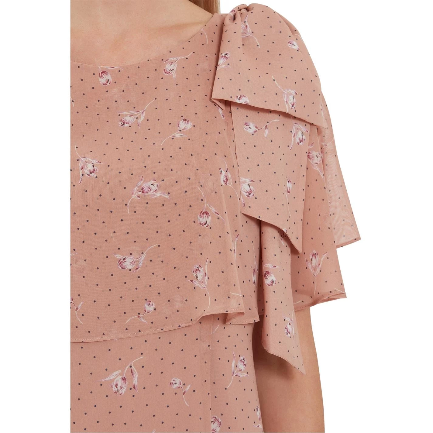 Gina Bacconi Claren Floral Spot Chiffon Dress 4 Gina Bacconi Claren Floral Spot Chiffon Dress - Image 4