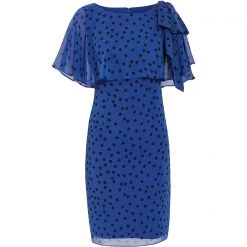 Gina Bacconi Jolana Spot Chiffon Dress