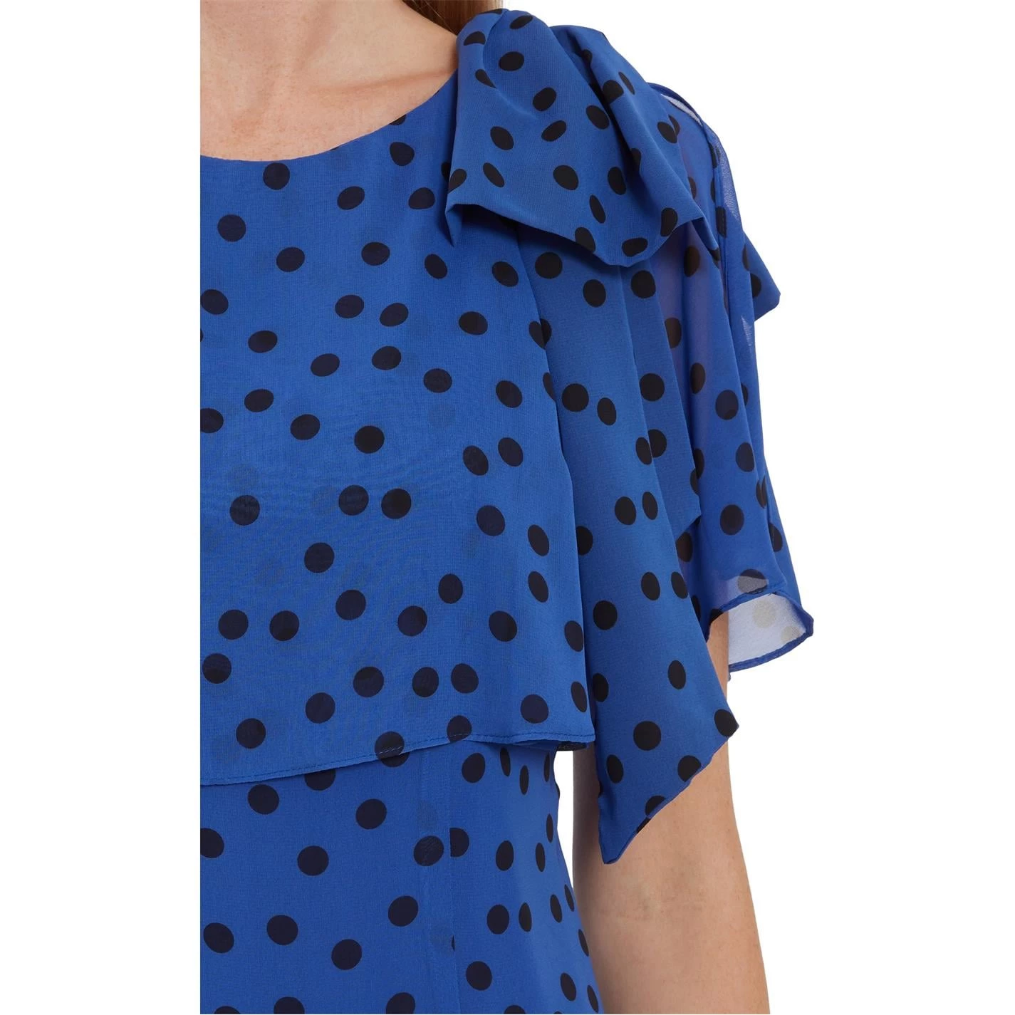 Gina Bacconi Jolana Spot Chiffon Dress 4 Gina Bacconi Jolana Spot Chiffon Dress - Image 4