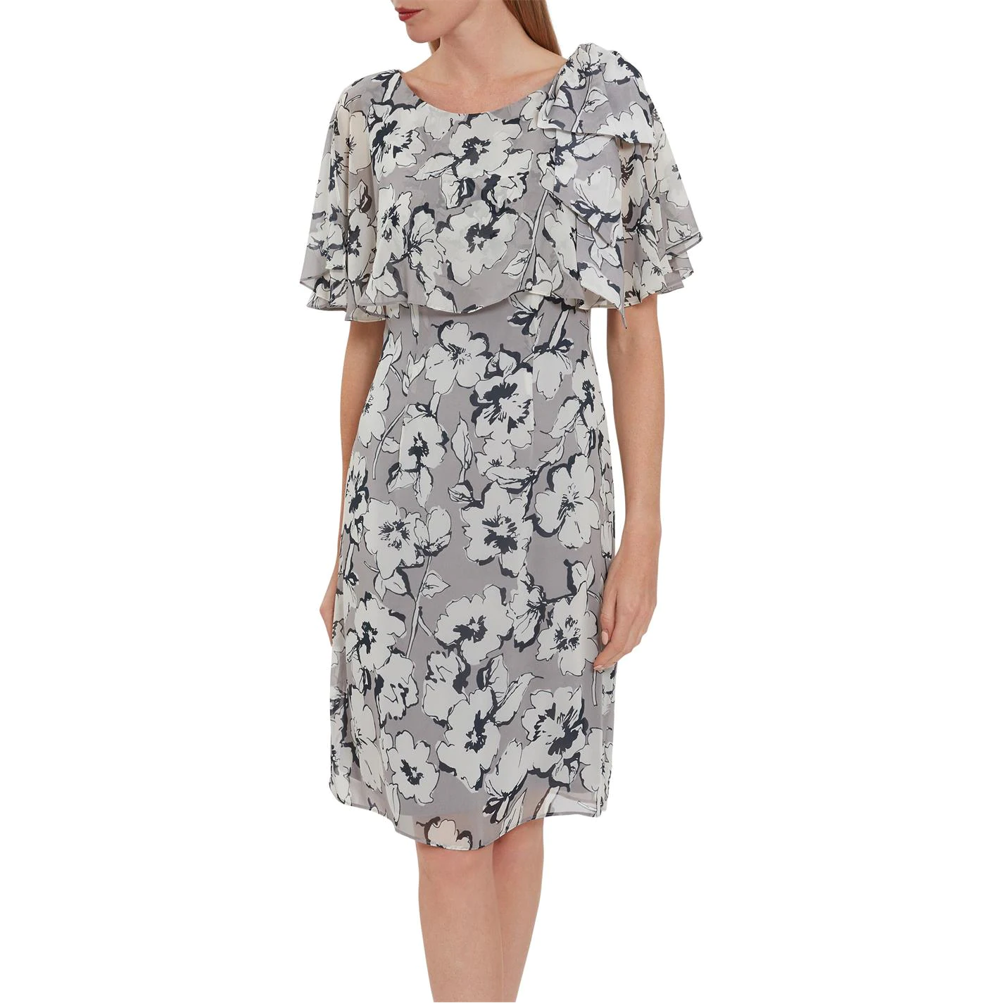 Gina Bacconi Mahra Floral Chiffon Dress 2 Gina Bacconi Mahra Floral Chiffon Dress - Image 2