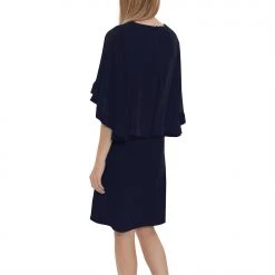 Gina Bacconi Chestina Moss Crepe Dress With Cape 7 Gina Bacconi Chestina Moss Crepe Dress With Cape -Gina Bacconi Sales an204801 xxl a2