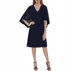 Gina Bacconi Chestina Moss Crepe Dress With Cape 9 Gina Bacconi Chestina Moss Crepe Dress With Cape -Gina Bacconi Sales an204801 xxl a4
