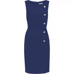 Gina Bacconi Mykia Front Button Moss Crepe Dress